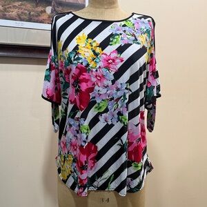 Nygard Floral Striped Women's Top